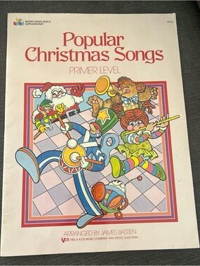Vintage Popular Christmas Songs Primer Level Piano Book 1986 By James Bastien